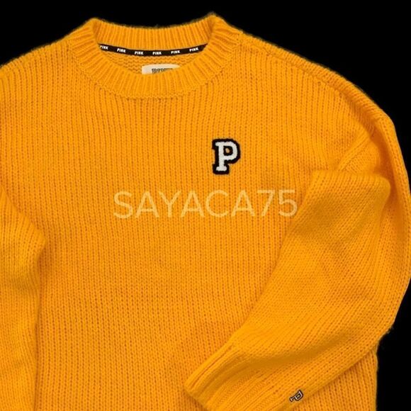 VS Pink  Crew Neck Logo Sweater pullover Large - Picture 3 of 6